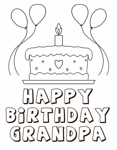 Happy birthday coloring pages for grandpa to print happy birthday coloring pages happy birthday grandpa birthday coloring pages