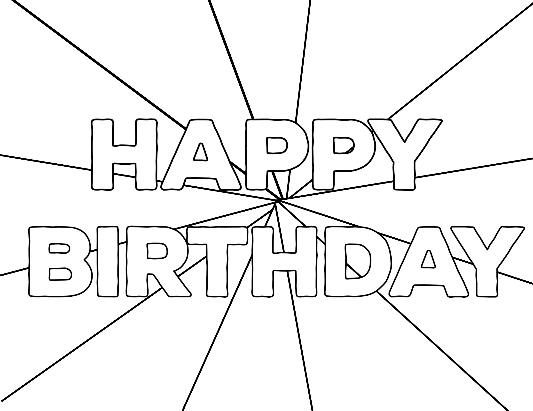 Free printable happy birthday coloring pages