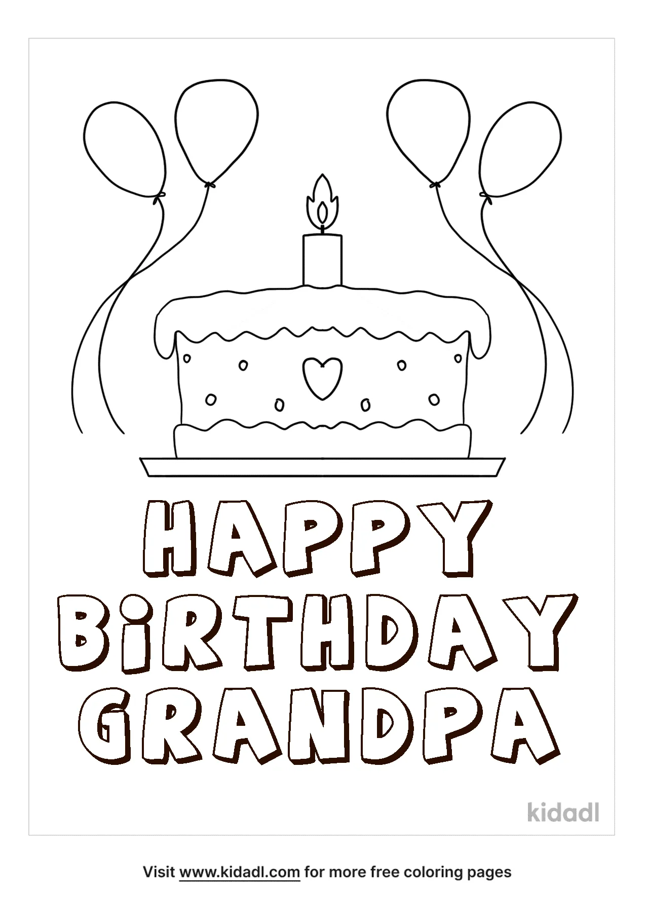 Free happy birthday grandpa coloring page coloring page printables