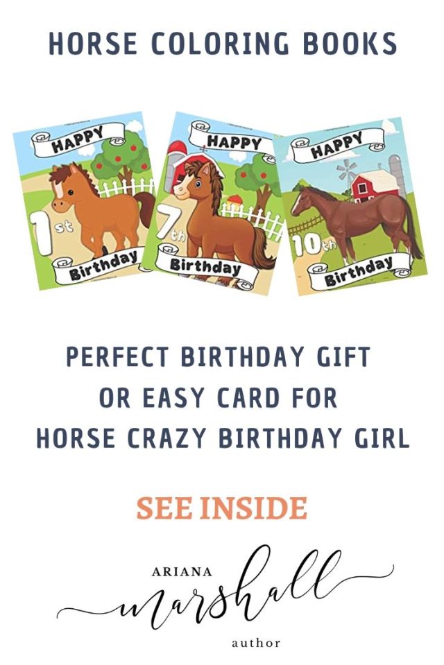 Product spotlight horse coloring books for girls birthdays ariana marshall
