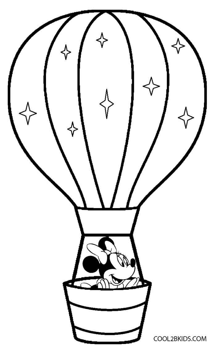 Printable hot air balloon coloring pages for kids coolbkids hot air balloon drawing balloon template coloring pages