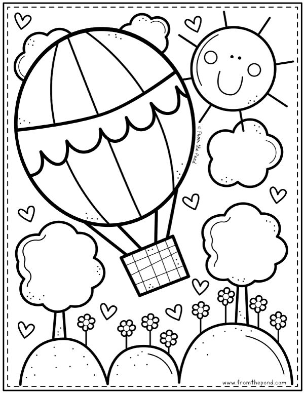 Hot air balloon coloring balão para colorir atividades para colorir atividades de colorir