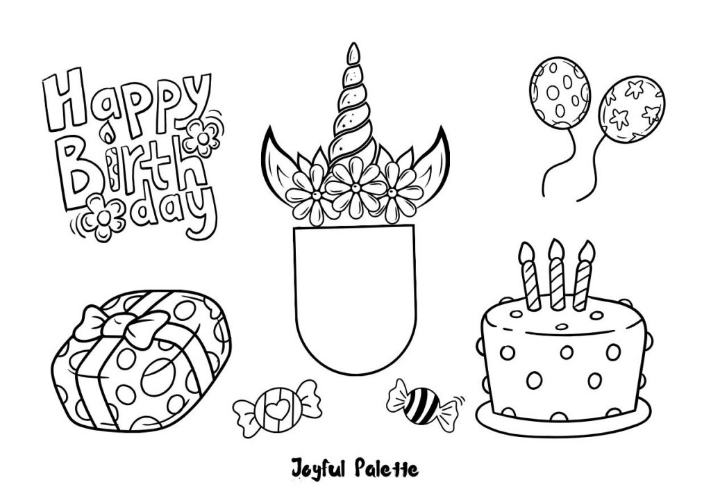 Birthday loring pages