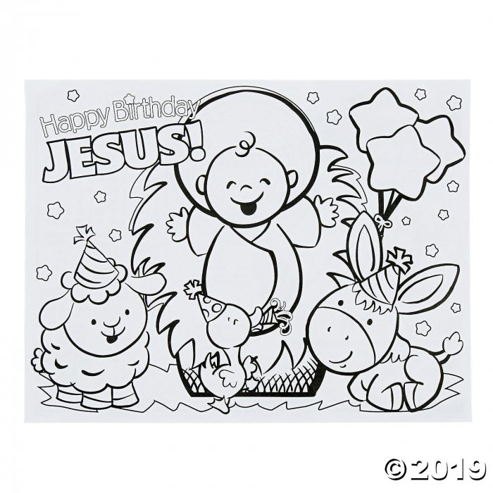 Happy birthday jesus activity sheets pieces