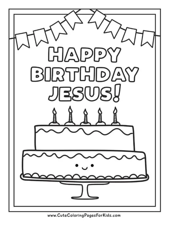 Religious christmas coloring pages