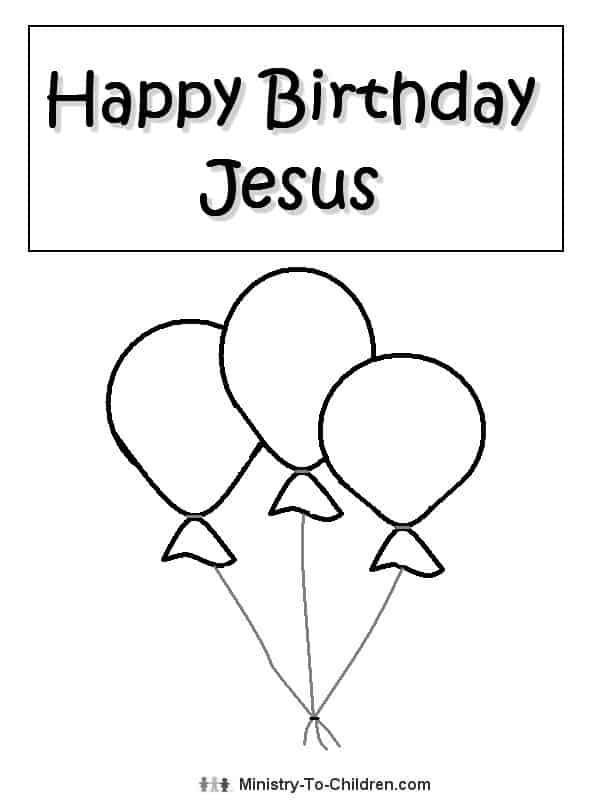 Happy birthday jesus coloring page