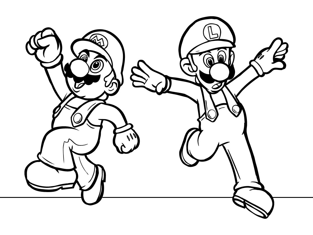 Super mario coloring pages