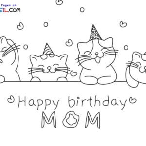 Happy birthday mom coloring pages printable for free download