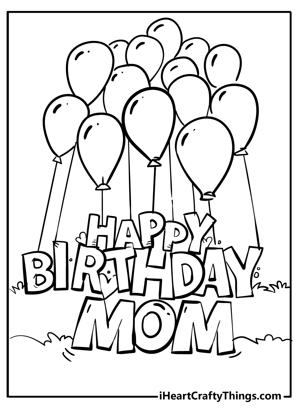 Happy birthday coloring pages free printables