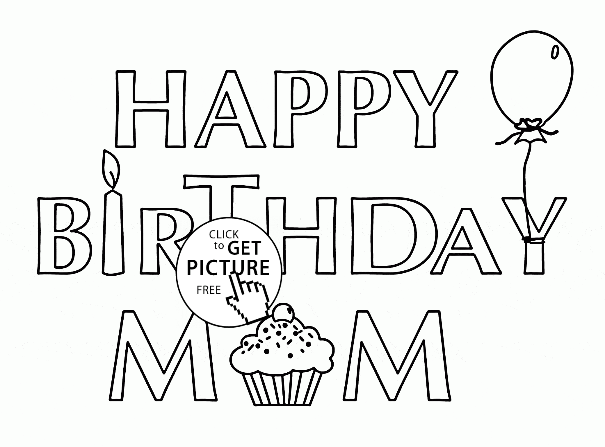 Card for birthday mom coloring page for kids holiday coloring pages printables fâ birthday card printable happy birthday cards printable birthday cards for mom