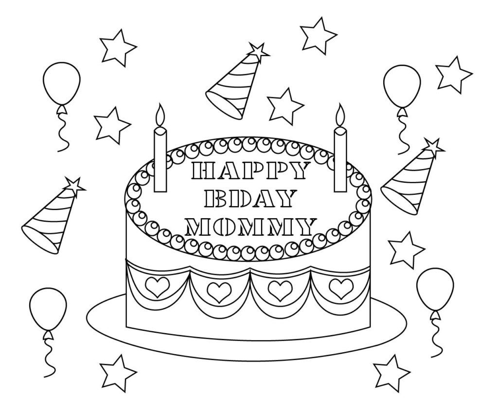 Happy birthday mummy colouring page happy birthday coloring pages birthday coloring pages mom coloring pages