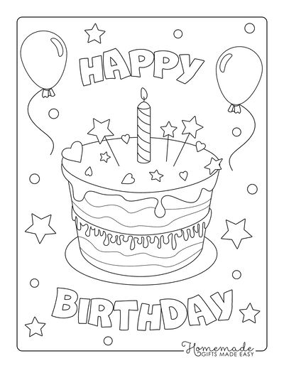 Free happy birthday coloring pages for kids birthday coloring pages birthday card printable happy birthday coloring pages