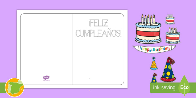 Tarjetas de cumpleaãos con imãgenes para recortar y decorar