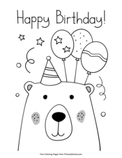 Happy birthday coloring pages â free printable pdf from