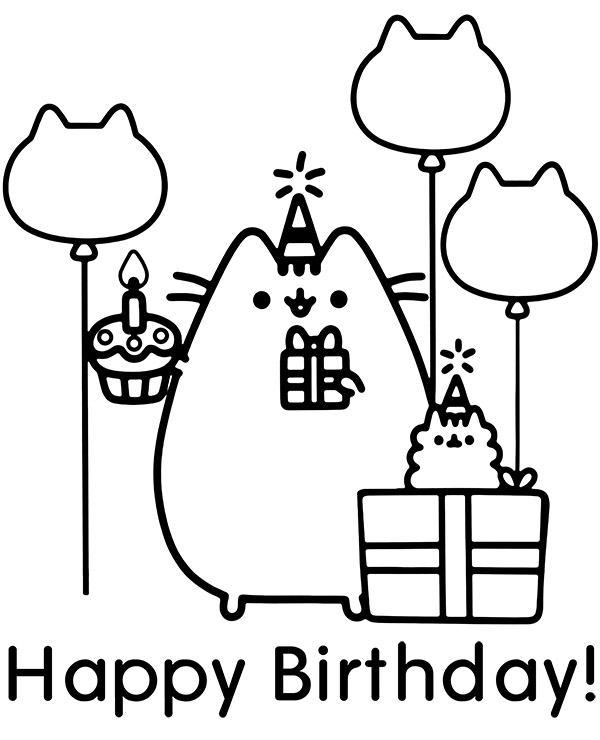 Pusheen coloring pages pusheen