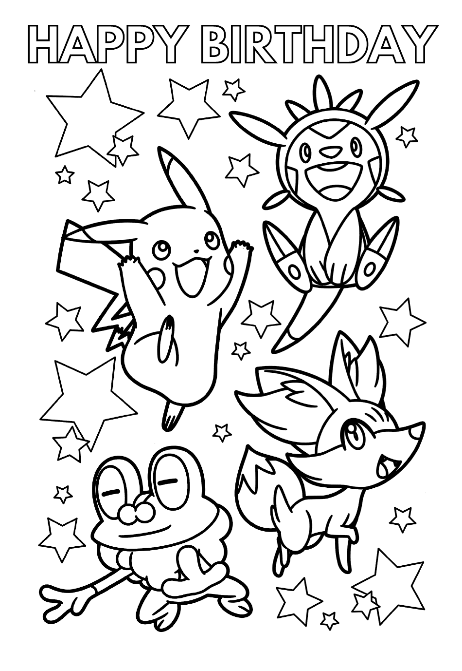 Happy birthday coloring sheet