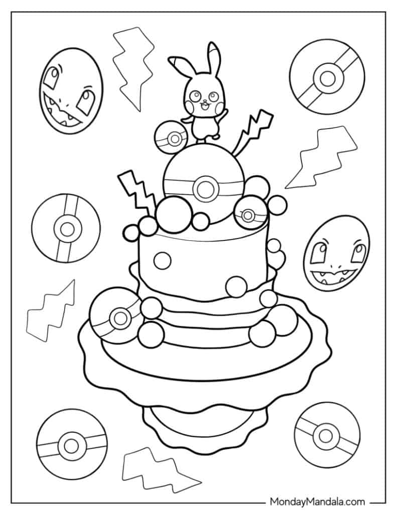 Cake coloring pages free pdf printables