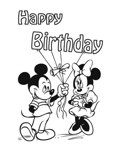 Mickey mouse coloring pages free happy birthday coloring pages mickey mouse coloring pages birthday coloring pages