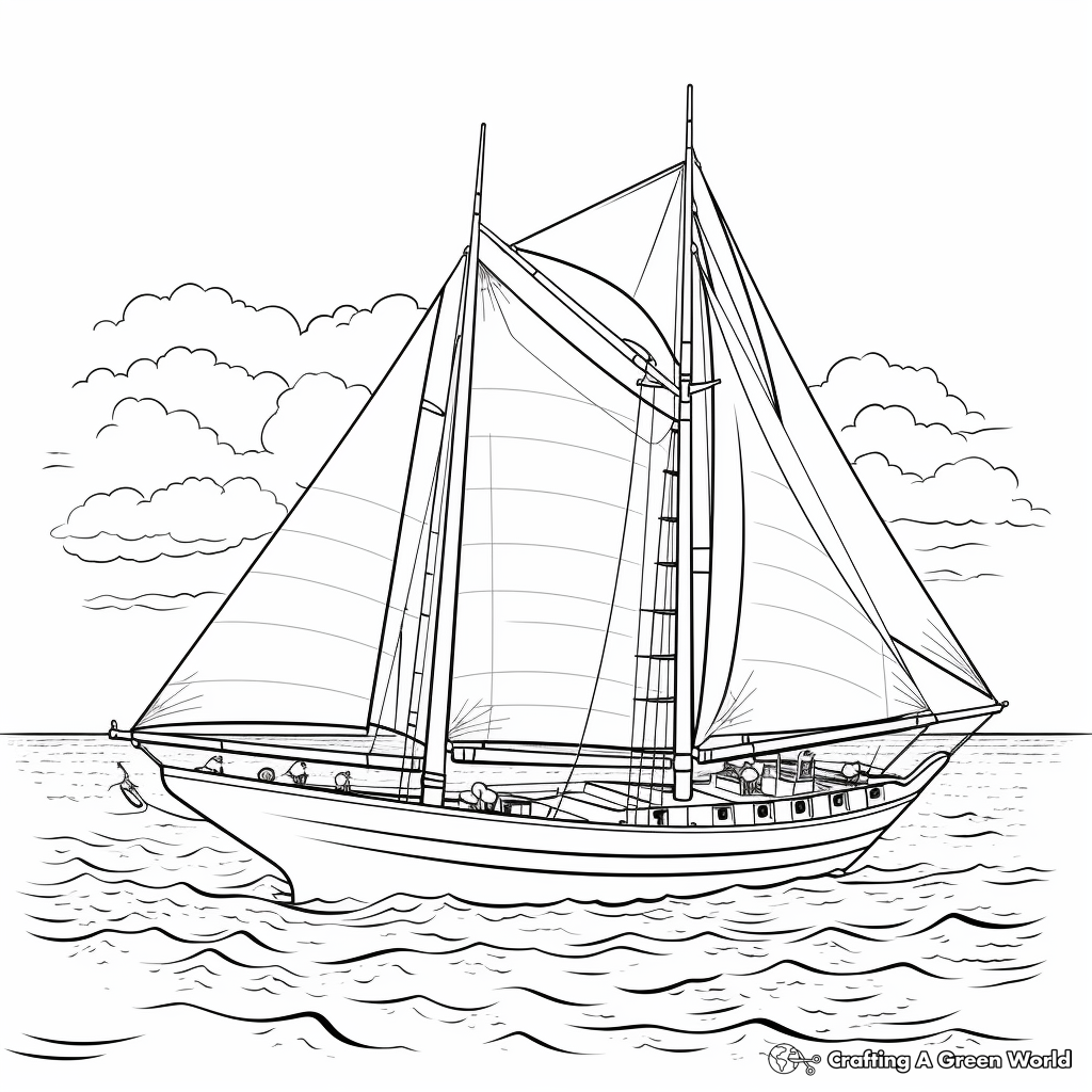 Boat coloring pages