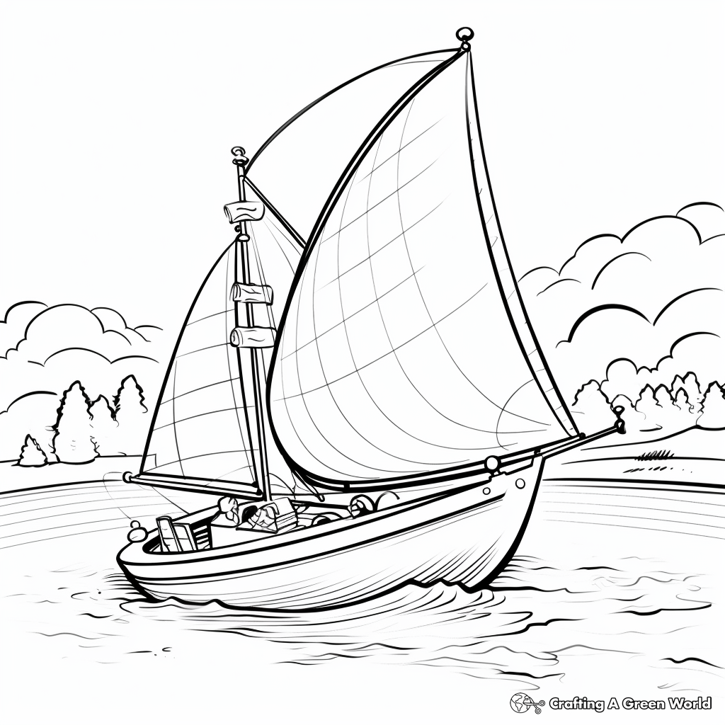 Sailboat coloring pages