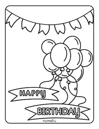 Happy birthday coloring pages â printable coloring pages