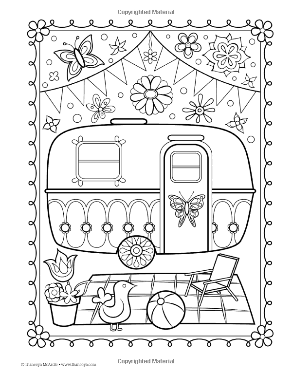 Happy campers coloring book coloring is fun design originals cheerful art activities from thaneeya mcardle on high