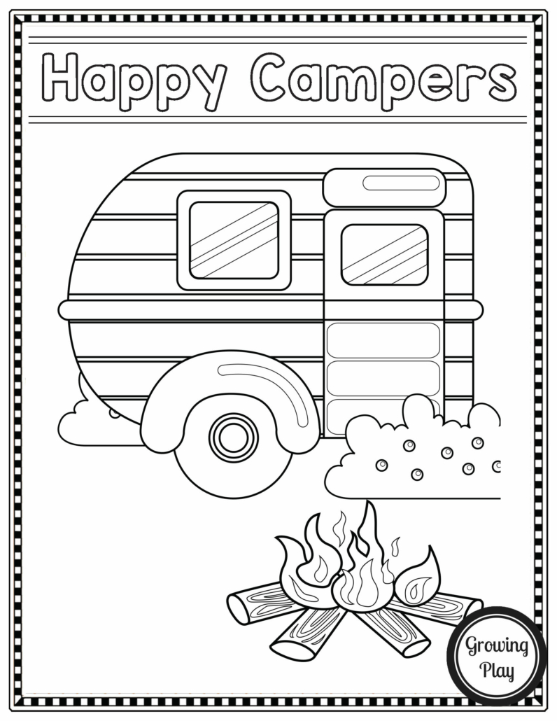 Free camping coloring pages