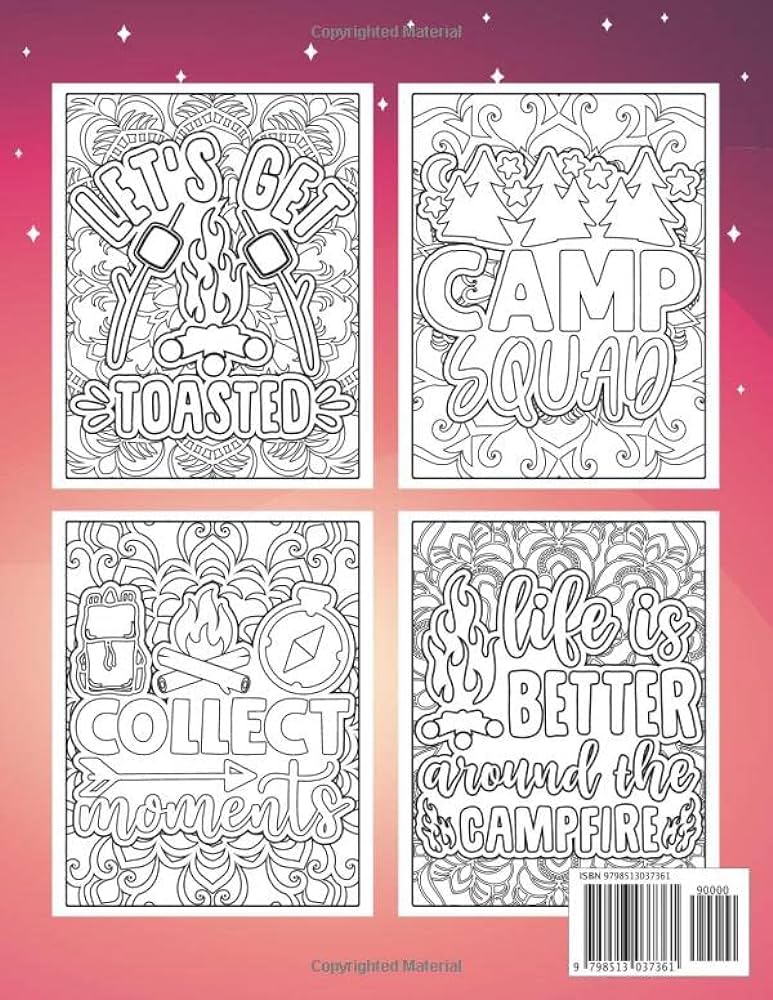 Happy camper a camping loring book mandala camping quotes for outdoors adventure lovers kids and adults loring book pages x camping outdoors lovers books