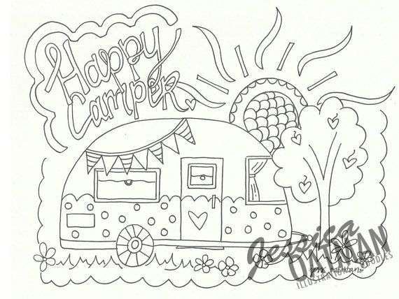 Pin by marcela umere on dibujos para colorear camping coloring pages camper art coloring pages