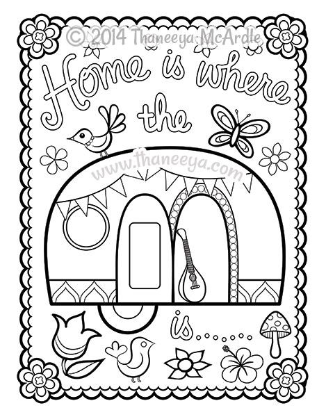 Happy campers coloring book by thaneeya mcardle coloring pages coloring books abstract coloring pages