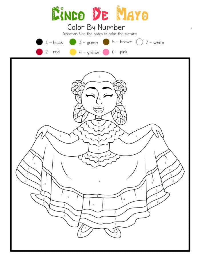 Cinco de mayo coloring pages