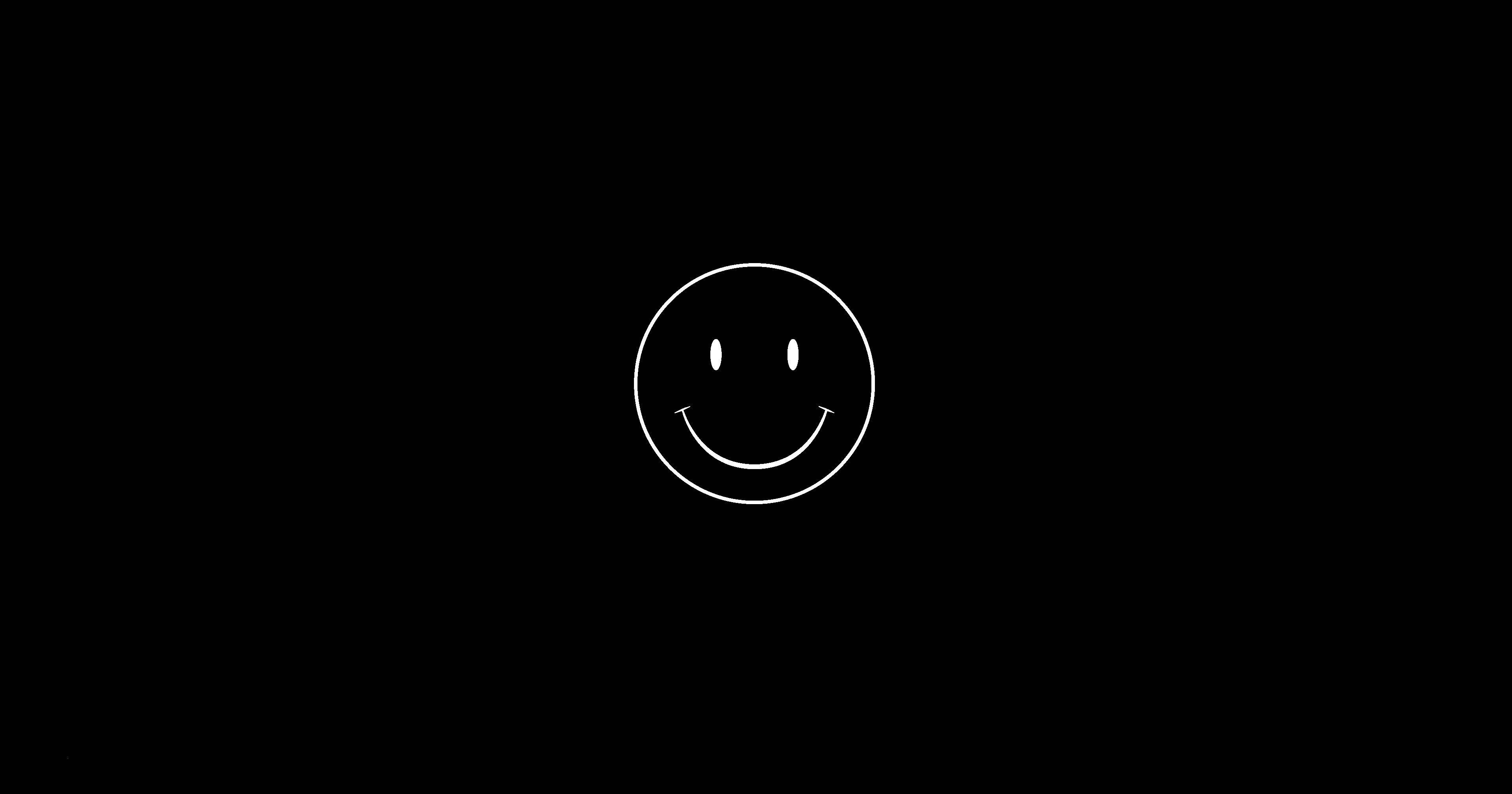 Download minimalist black smiley wallpaper