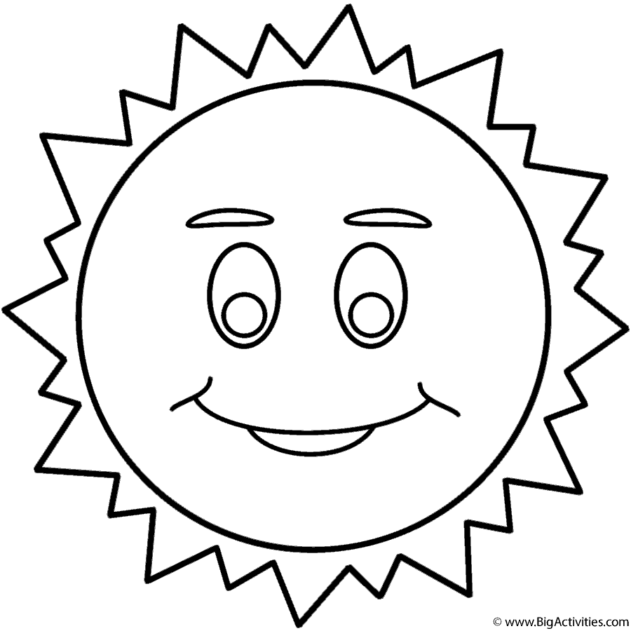 Sun with smiley face