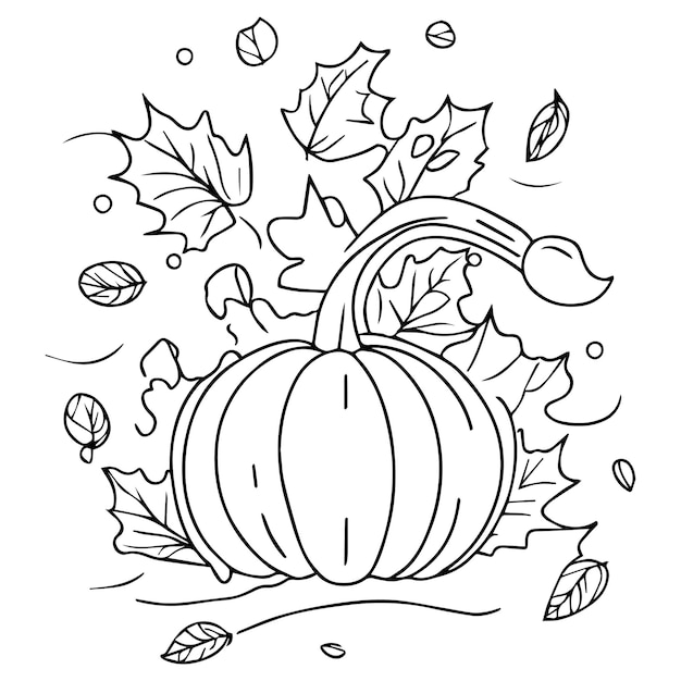 Premium vector happy fall coloring page hello fall coloring sheets autumn fall activities centrists coloring page