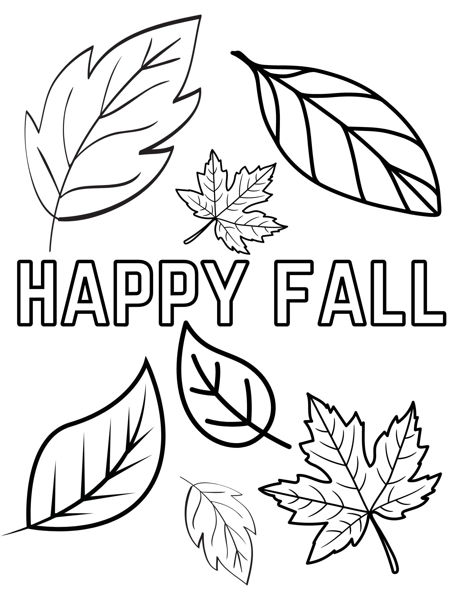 Printable cute fall coloring pages