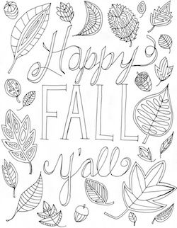 Free happy fall yall coloring page fall coloring pages fall coloring sheets coloring pages