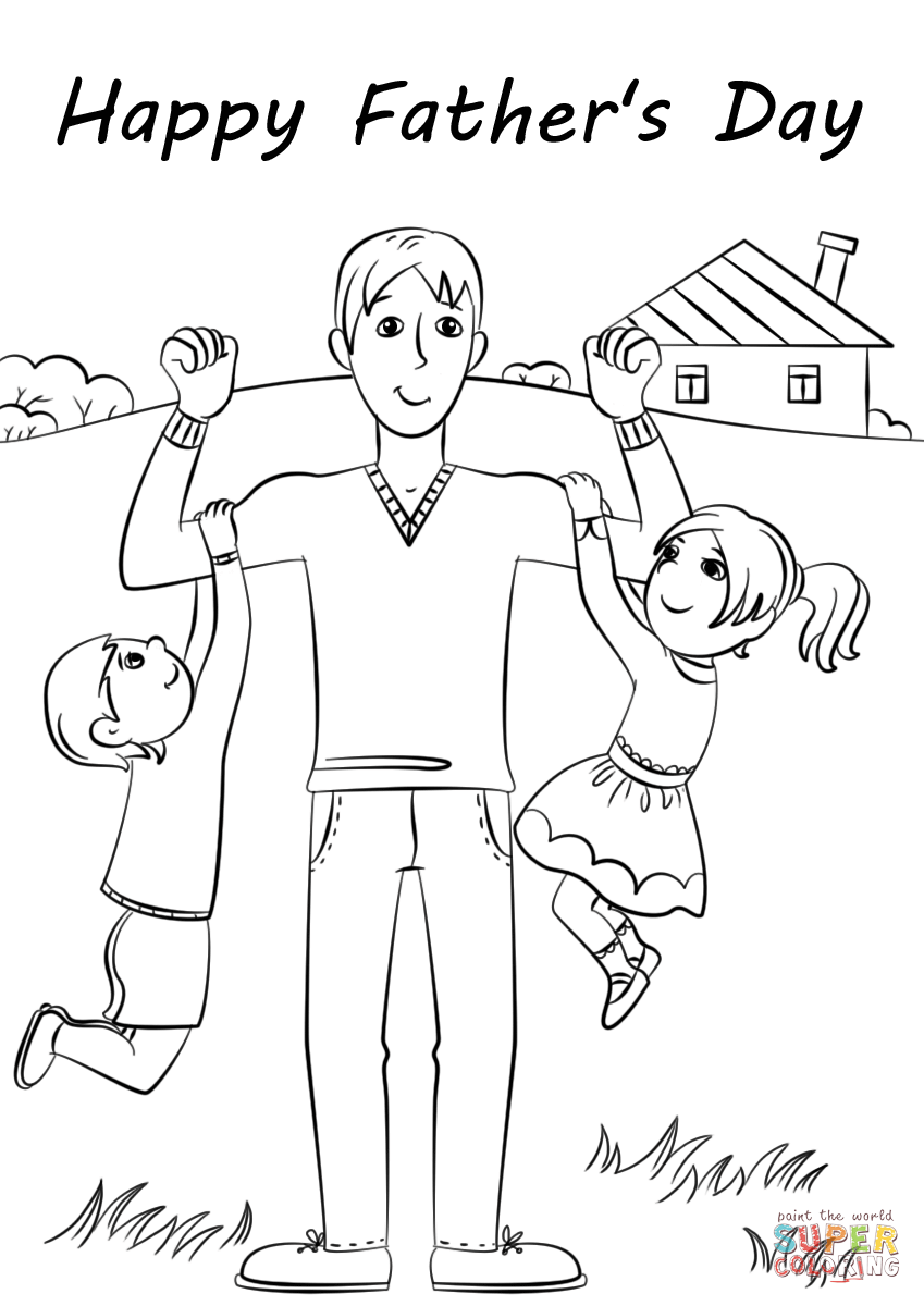 Happy fathers day coloring page free printable coloring pages