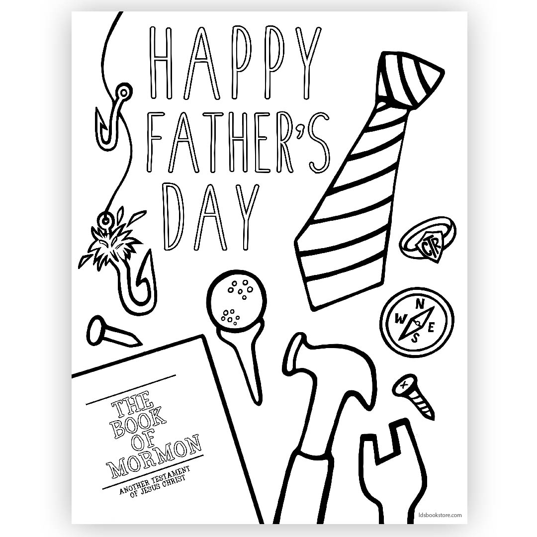 Happy fathers day coloring page