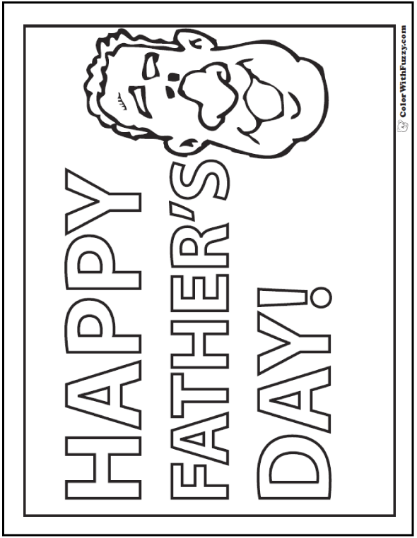 Happy fathers day coloring