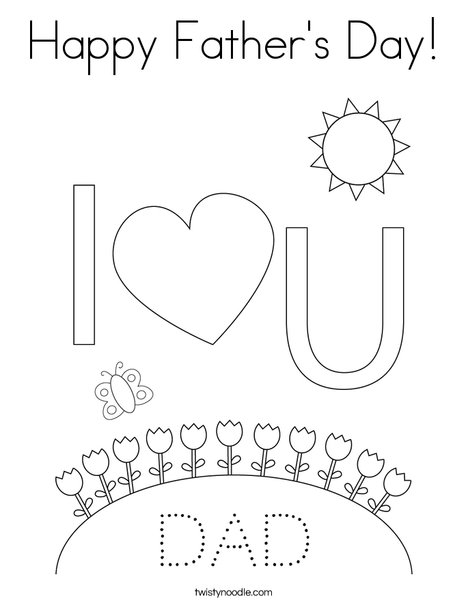 Happy fathers day coloring page