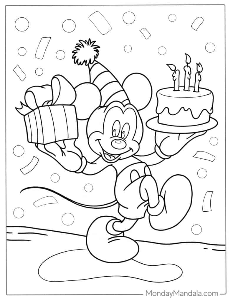 Mickey mouse coloring pages free pdf printables