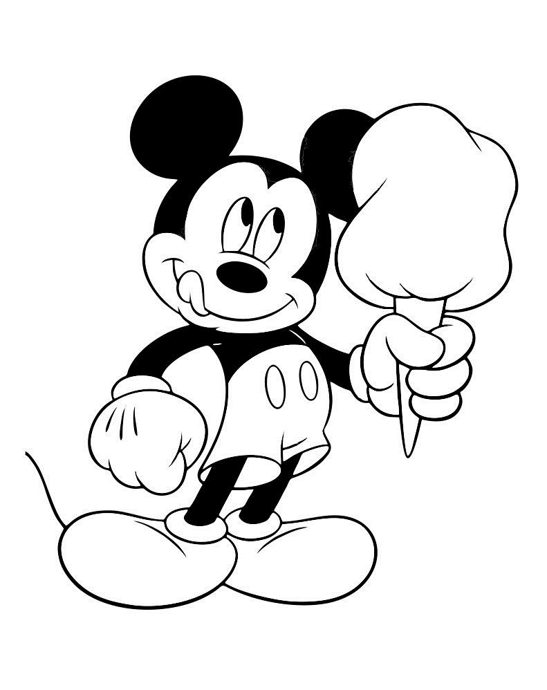 Coloring pages eating ice cream mickey mouse coloring pages