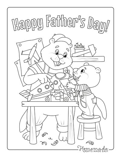 Happy fathers day coloring pages for kids