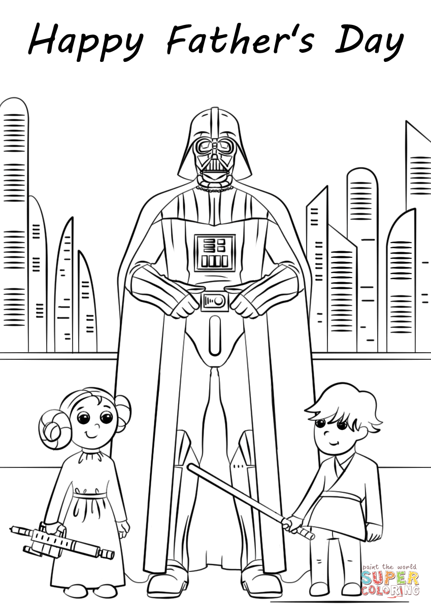 Star wars fathers day coloring page free printable coloring pages