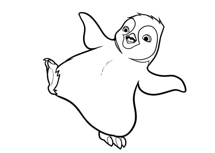 Happy feet coloring pages