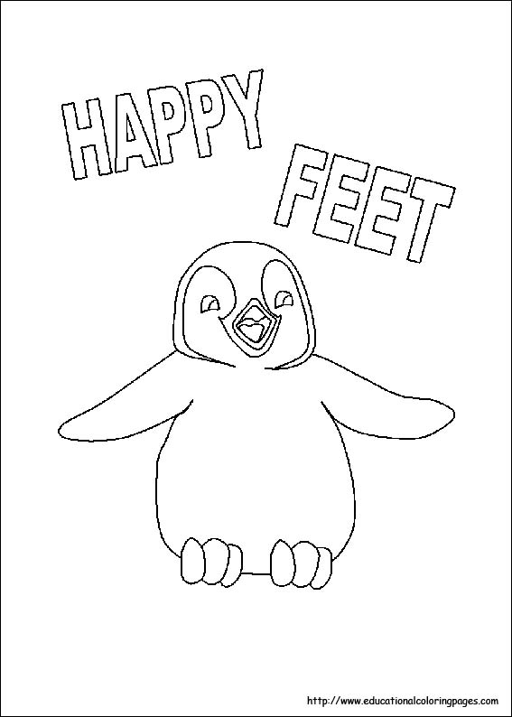 Happy feet coloring pages