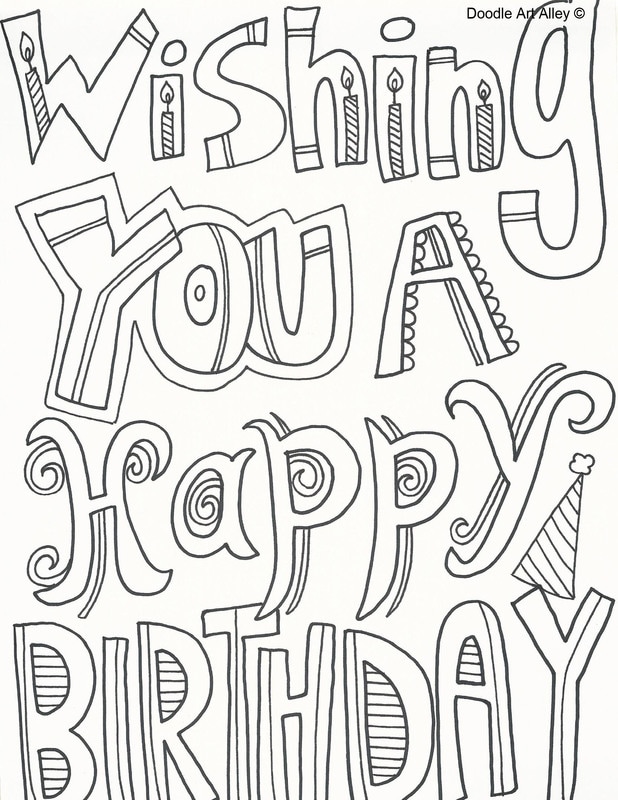 Birthday coloring pages