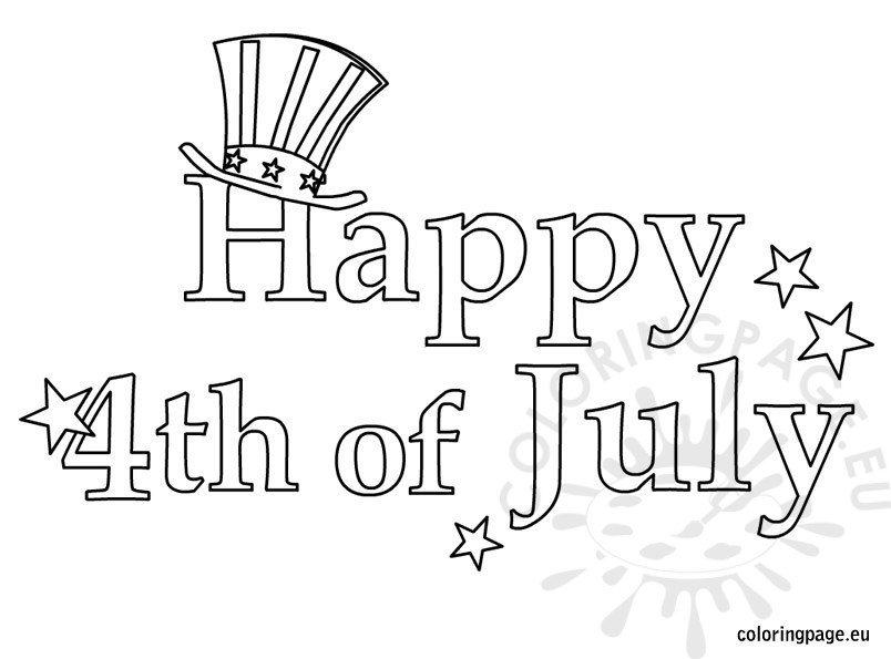 Happy th of july coloring page coloring page