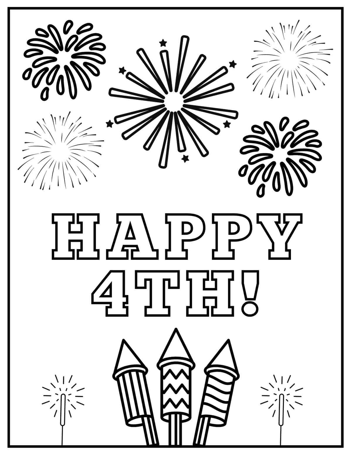 Free th of july coloring pages