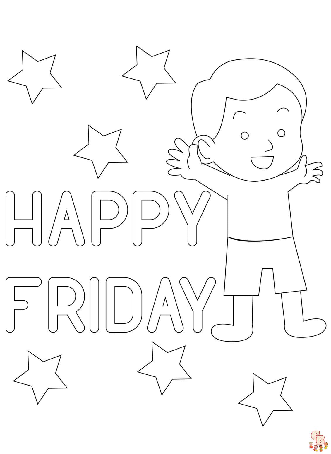 Printable friday coloring pages free for kids and adults